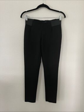 Chaps Petite Black Pull-On Knit Ankle Pants Stretch Career PS